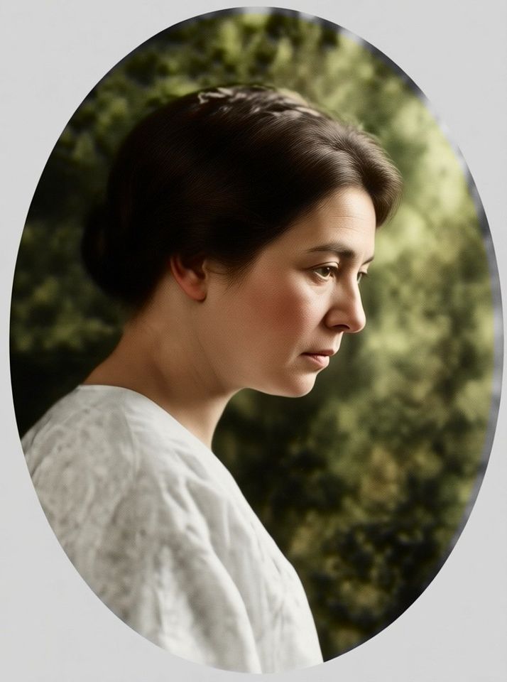 Restored: Scratched printed portrait, 1914